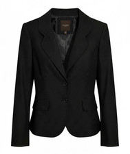 THE LIMITED Collection Womens 2 Black 2-Button Career Blazer Jacket w/ Stretch