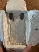 Vintage Prestige Pearls Necklace w Box Handcrafted Ivory Pearl Strand