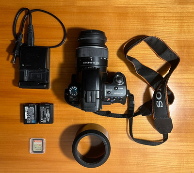 Sony Alpha 55 - 16.2MP DSLR Cam - SLT-A55V + Objektiv sony Alpha SAL1855