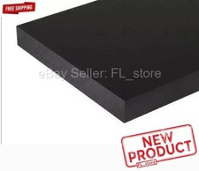 Black Plastic Sheet HDPE 3/4" Thick x 24" L X 12" W High Density Polyethylene