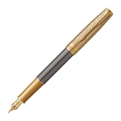PARKER Fountain Pen Sonnet Premium Arrow GT Fine Point 18K Nib Giftbox Included
