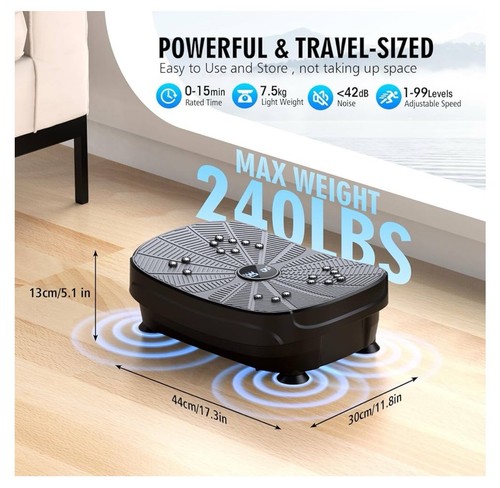 PBYRD Vibrationsplatte Heimtrainer, PBYRD Tragbare Ganzkörpervibration - Bild 3 von 4