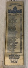 1980s Presidential Bookmark Mamie Doud Eisenhower Birthplace Vintage Bx4