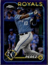 Salvador Perez 2024 Topps Chrome Purple Logofractor 132/250 Kansas City Royals