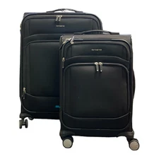 Samsonite Xpression 2-Piece Softside Spinner Luggage Set, Black