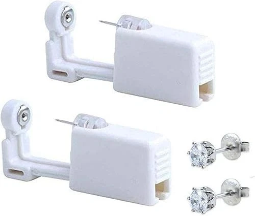 2 Pack Ear Piercing Gun Kit Disposable Self Ear Piercing Tool with Studs & Pads - product listing photo