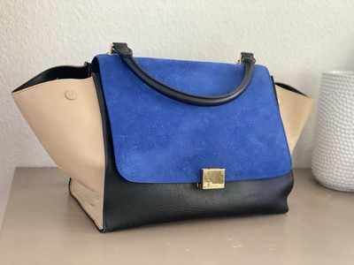 Original CELINE Trapeze Medium * Blau * Beige