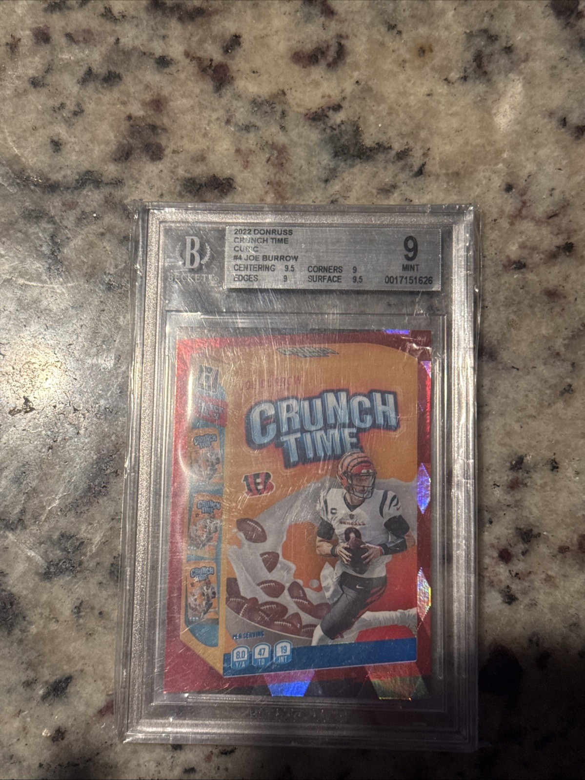 2022 Donruss Crunch Time #CT4 Joe Burrow 48/50 BengalsBGS 9 MINT