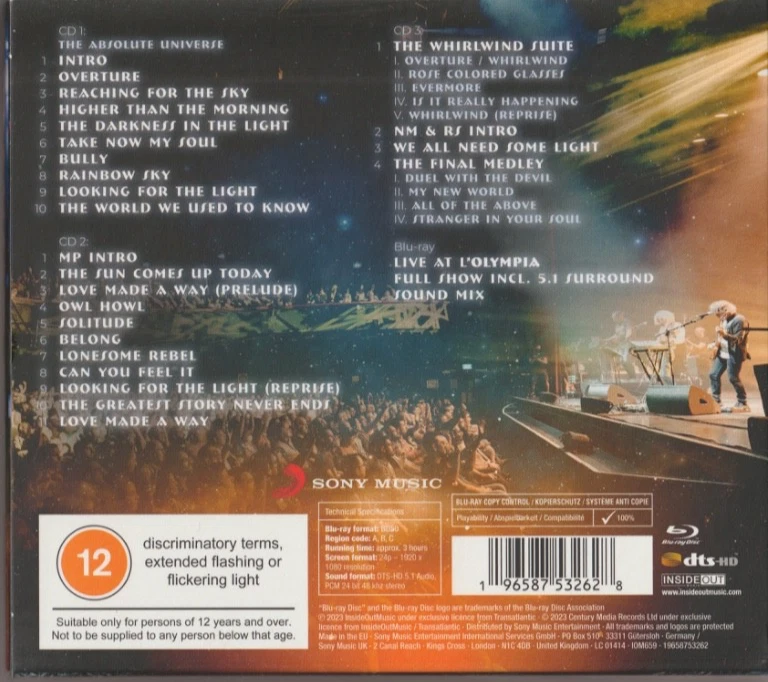 Transatlantic - The Final Flight: Live At L'Olympia  (3 CD  + 1 Blu-ray) - Bild 2 von 2