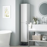 Homcom Badezimmerschrank Hoch Badschrank Mit 2 TüR, Verstellbare Regale