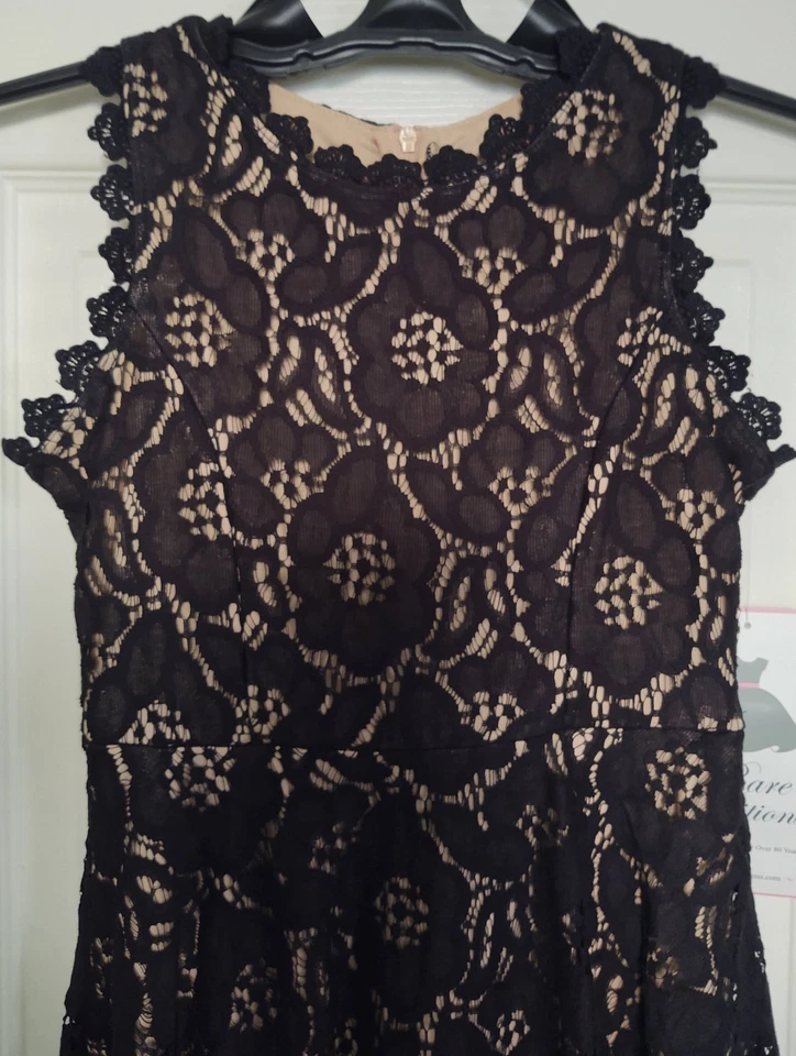 Vestido de encaje negro suave para ocasiones especiales de niñas de ediciones raras (niño grande talla 8) Foto 3 de 4