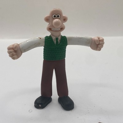 1989 Wallace & Gromit Wallace Bendable 4'' Applause China Vintage Figure