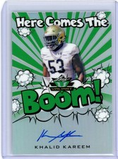 2020 Leaf Valiant Khalid Kareem Auto Here Comes The Boom Green #42/75 #HCB-KK1