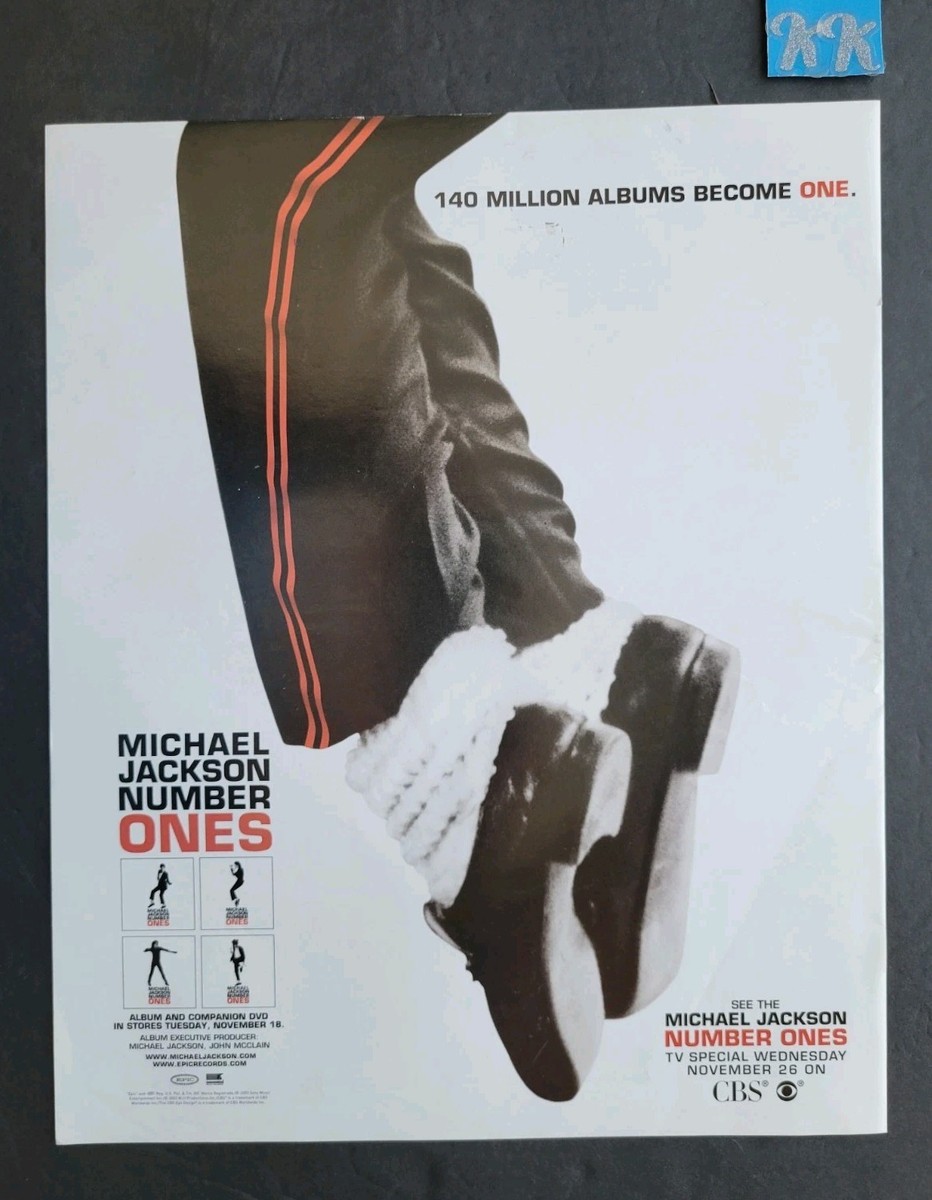 Michael Jackson Number Ones 販促 紙袋 非売品 Michael Jackson Number Ones Album & CBS TV Special Promo Print