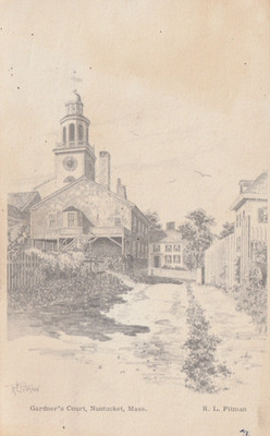 Gardeners Court Nantucket MA vintage postcard posted in 1956 A8226