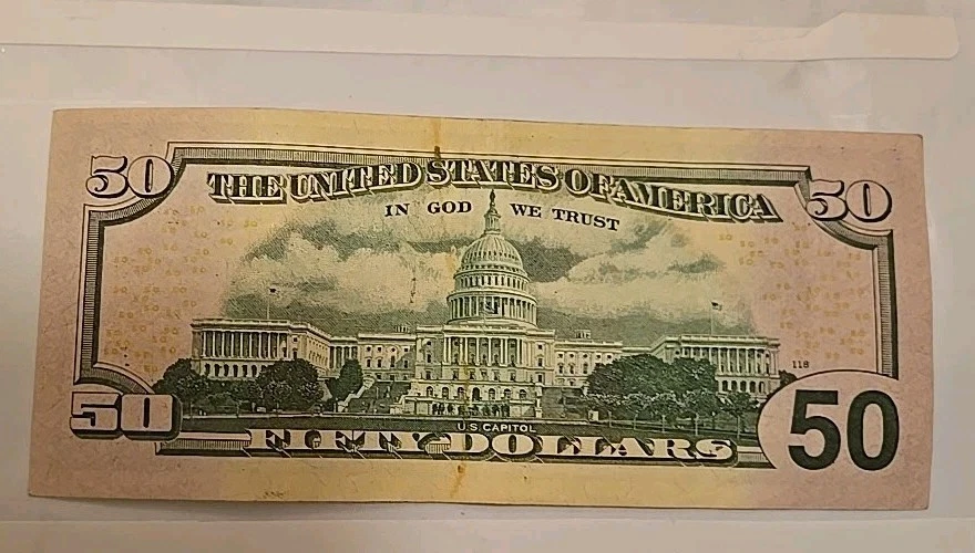 USA Federal Reserve Note $50 Dollars~ Fifty Dollars 2013~ Low  Series Numbers - Image 4 of 4