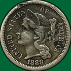1888-P Three Cent Nickel — photo from another recent sale