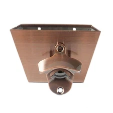 Antique Beer Cap Opener Wall Mounted Bottle Opener with Cap Catcher Bucket Co