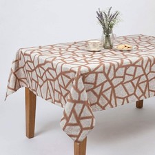 Cinnamon Jacquard Wedding Tablecloth Triangle Polyester Dining Cover Custom