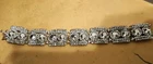 Vintage Marcasite Bracelet Sterling Silver 7" Art Deco Style Costume Jewelry