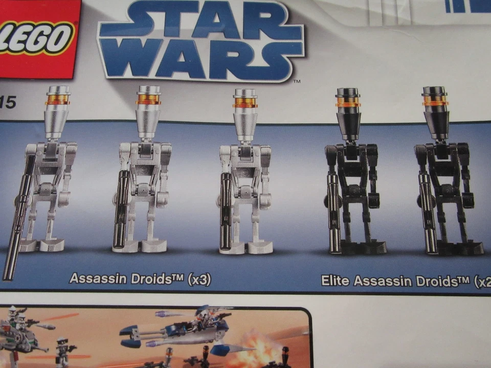 Lego Star Wars 8015 ~ PAQUETE DE BATALLA DROIDES ASESINOS ~ CAJA DAÑADA retirada NISB Foto 4 de 4