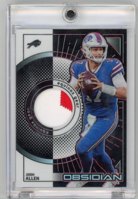 #ad #ad Josh Allen 2022 Panini Obsidian Equinox Gear Red 10 Player Worn Buffalo Bills $199.99