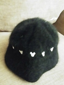 black fuzzy bucket hat