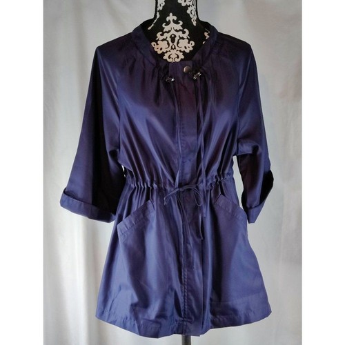 Axcess A Liz Claiborne Company Jacket 3/4 Sleeve Navy Blue Womens Size Medium - Picture 2 of 12