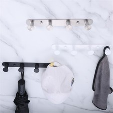 1pc Bathroom Bedroom Closet Office Kitchen 4 Row Hook Hanger 3 Colour 258x28mm