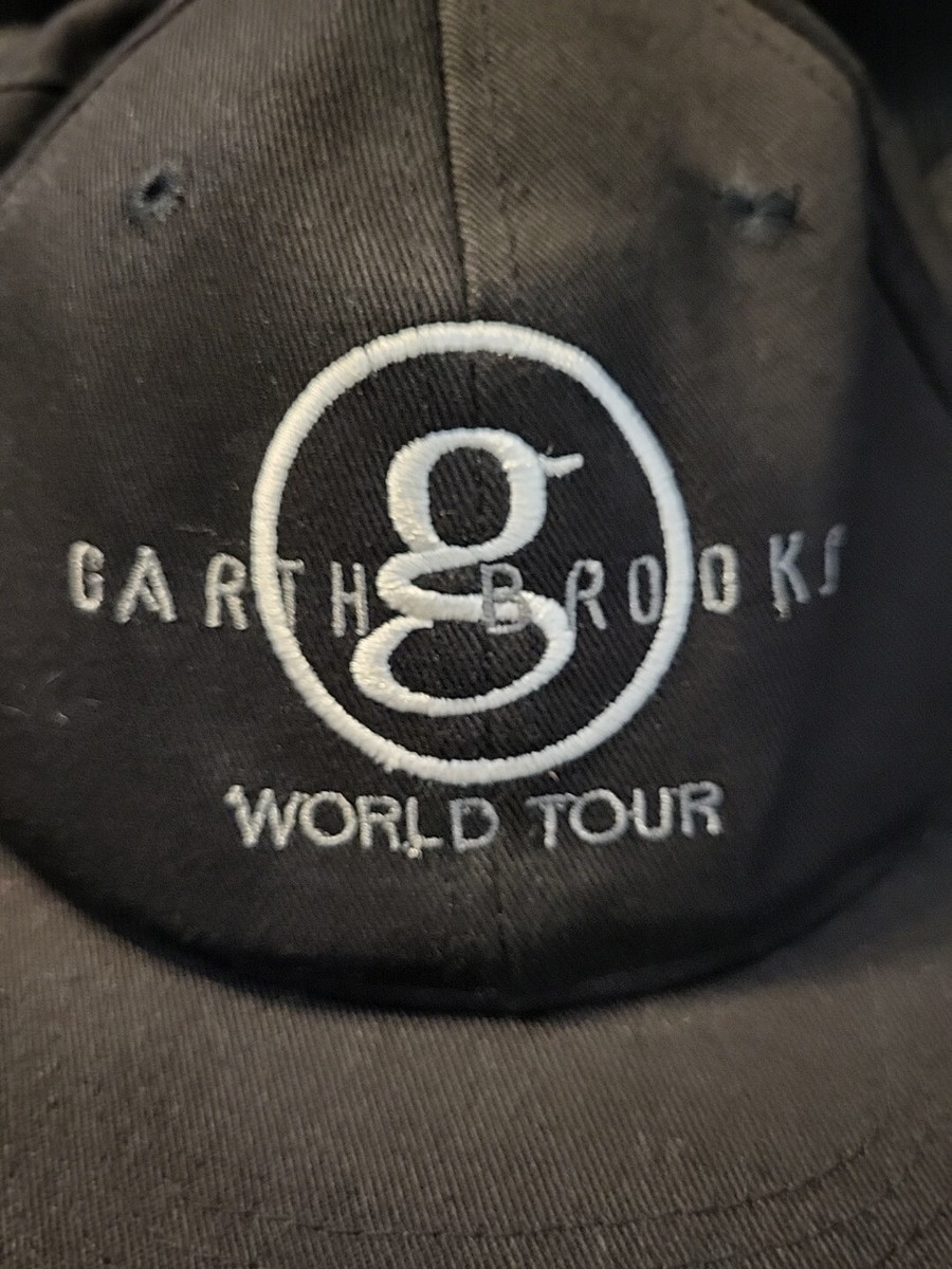 Embroidered Garth Brooks World Tour Concert Cap Snapback Hat Black