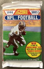 1990 Score Football Pack Kevin Greene Rams (Top) Andre Ware Rookie Lions (Back)