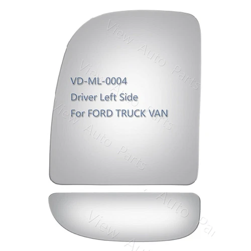 Upper+Lower Mirror Glass for 99-07 Ford F250 F350 F450 F550 Super Duty Left Side