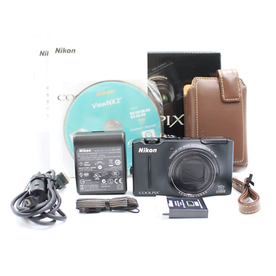 Nikon COOLPIX S8100 12.1MP Digital Camera Black 10x Zoom From