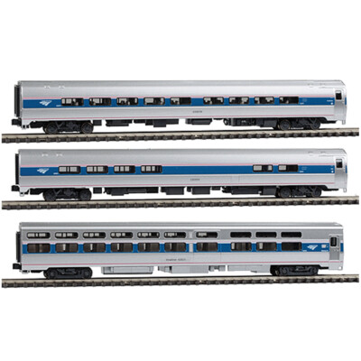 NEW Kato Amfleet Intercity Express 3-Car Set Ready to Run Phase VI N Scale