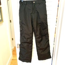 Womens Snow Ski Pants Sz L Black Youth White Sierra