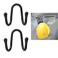2Pk Flexible Over The Seat Hard Hat Rack Headrest Hanger Hook for Car Back Seat