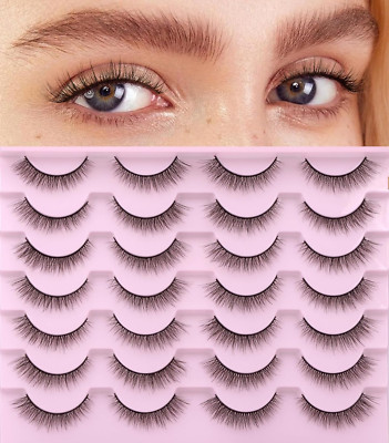Kiromiro 10mm Wispy Faux Mink False Eyelashes - Natural Look Soft Strips