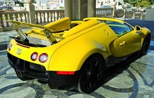 Cars bugatti veyron supercar exotic vehicles auto yellow Desk Mat Stitched