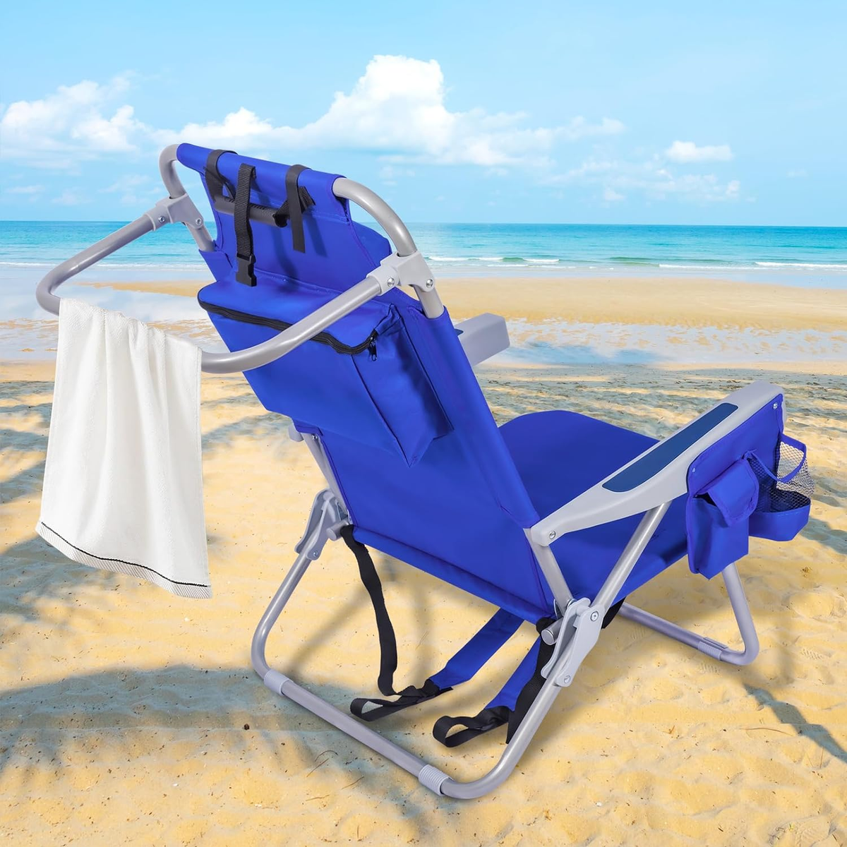 Beach Chair with Backpack Straps, Heavy Duty Backpack Beach Chairs