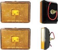 Libra 2 Amber 2 Square Led Trailer Side Marker Lights Stud Mount - 24041