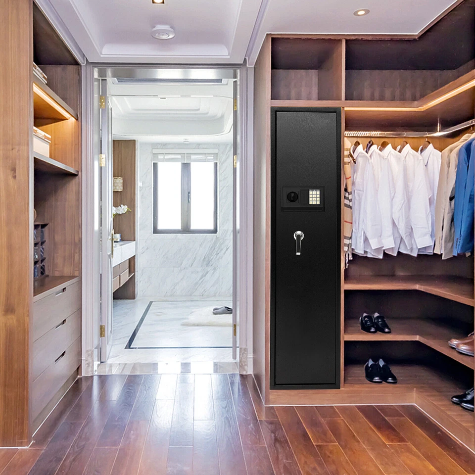 Rifle Gun Safe Long Gun Safe Box Quick Access 5-Gun Metal Rifle Security Cabinet - Image 3 of 4