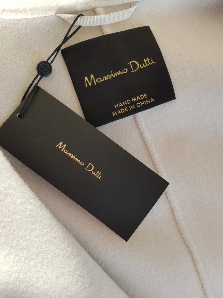 BNWT Massimo Dutti Cream Beige Double Breasted Wool Coat UK8 EU36 US4 Designer - Image 4 of 4