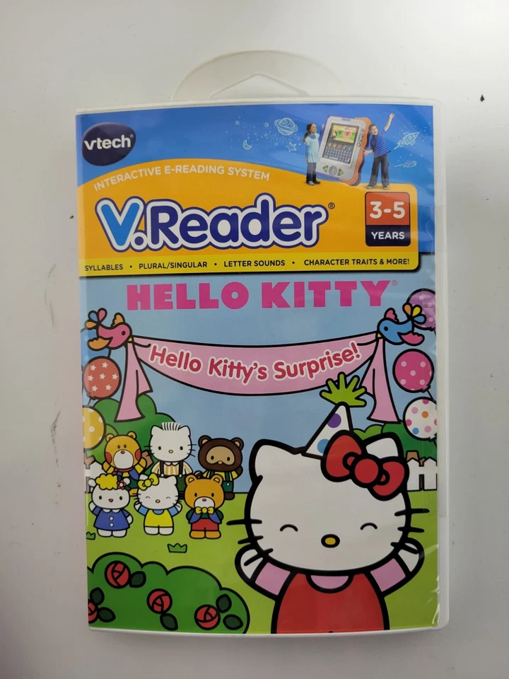 NEW V.Reader "Hello Kitty Hello Kitty's Surprise" Reading Learning Game Vtech - Image 4 of 4