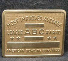 XD01105 NOS VINTAGE 1970s   AMERICAN BOWLING CONGRESS   SPORTS BELT BUCKLE