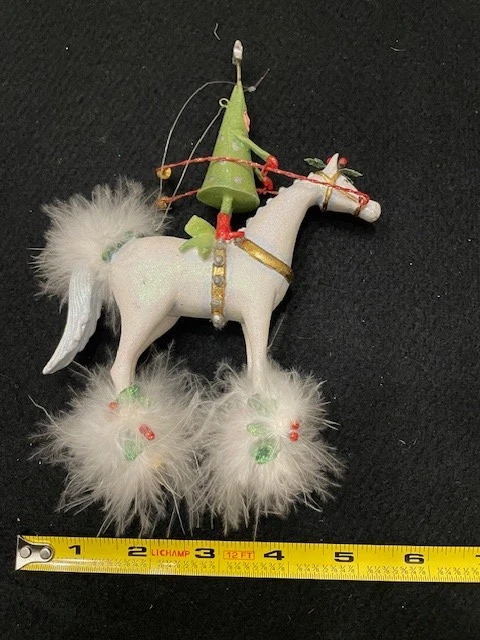 Dept 56 Krinkles Patience Brewster Jingle bells Horse with tree rider 7"X6" Rare - Image 3 of 4