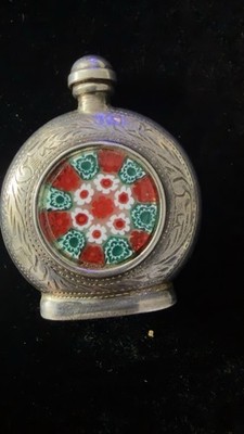 Vintage Sterling  Perfume Silver Hand Made Anamel Colors
