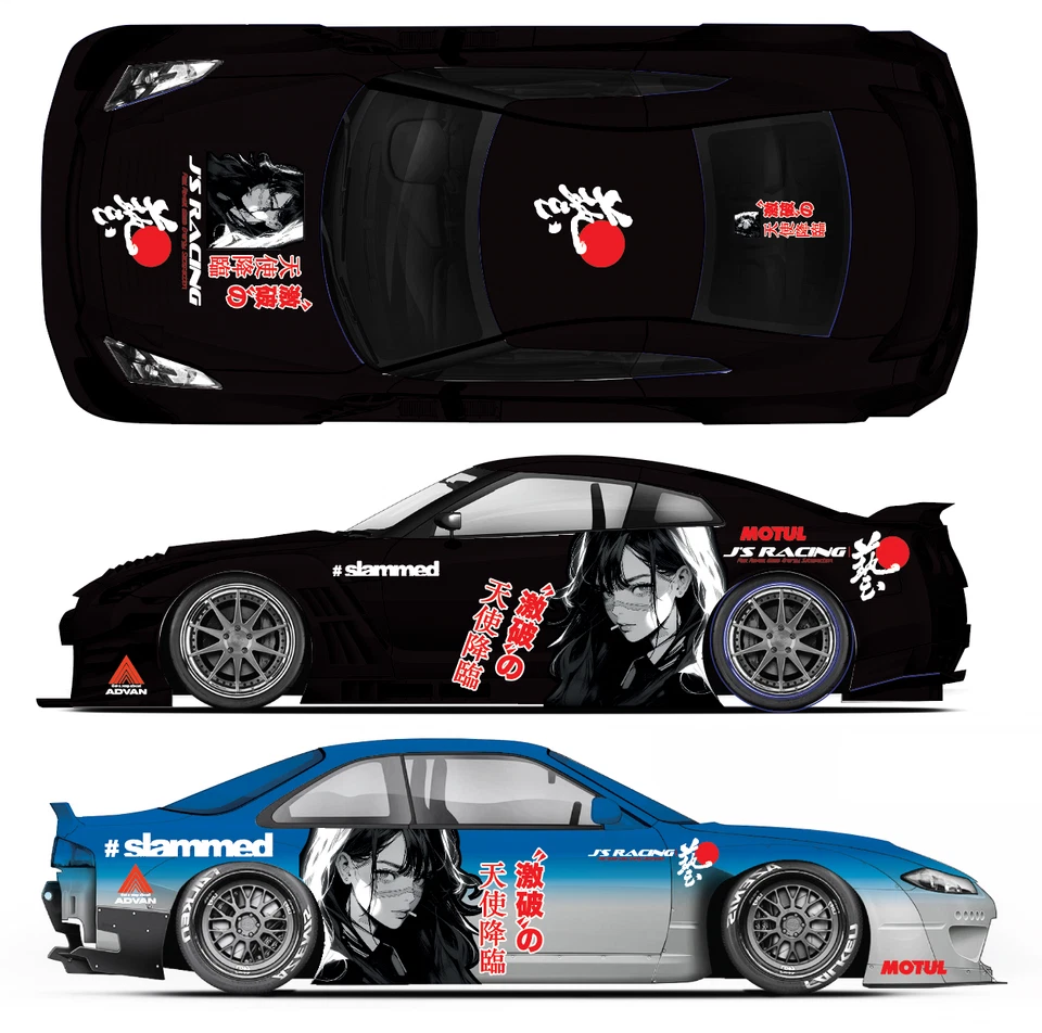 Anime Itasha  Racing Water Slide Decal White Toner 1/28 RC Model Dicast # 679 - Image 4 of 4