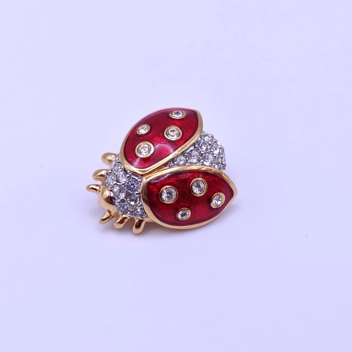 ⭐ Swarovski Brosche Anstecknadel Stecker Pin Anhänger Perle Stein Gold 072 ⭐