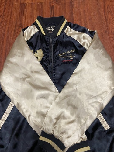 RARE Wu Tang Protect Ya Neck Applebum Shaolin Environs Souvenir Varsity Jacket - Picture 9 of 13