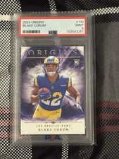 2024 Panini Origins Blake Corum #110 Rookie PSA 9 Los Angeles Rams Football Card